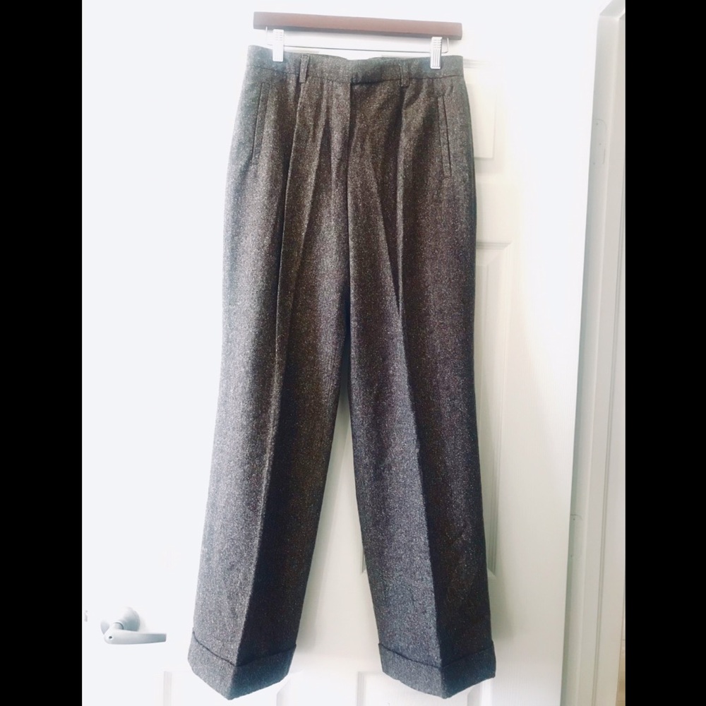 ♣️ GRETA GARBO STYLE TWEED WIDE LEG TROUSER ♠️